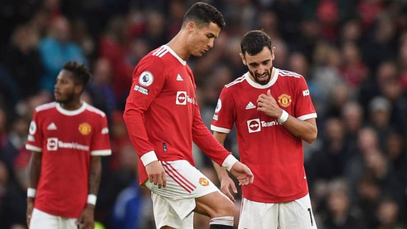 FRUSTRATED RONALDO AND BRUNO FERNANDES AT MANCHESTER UNITED